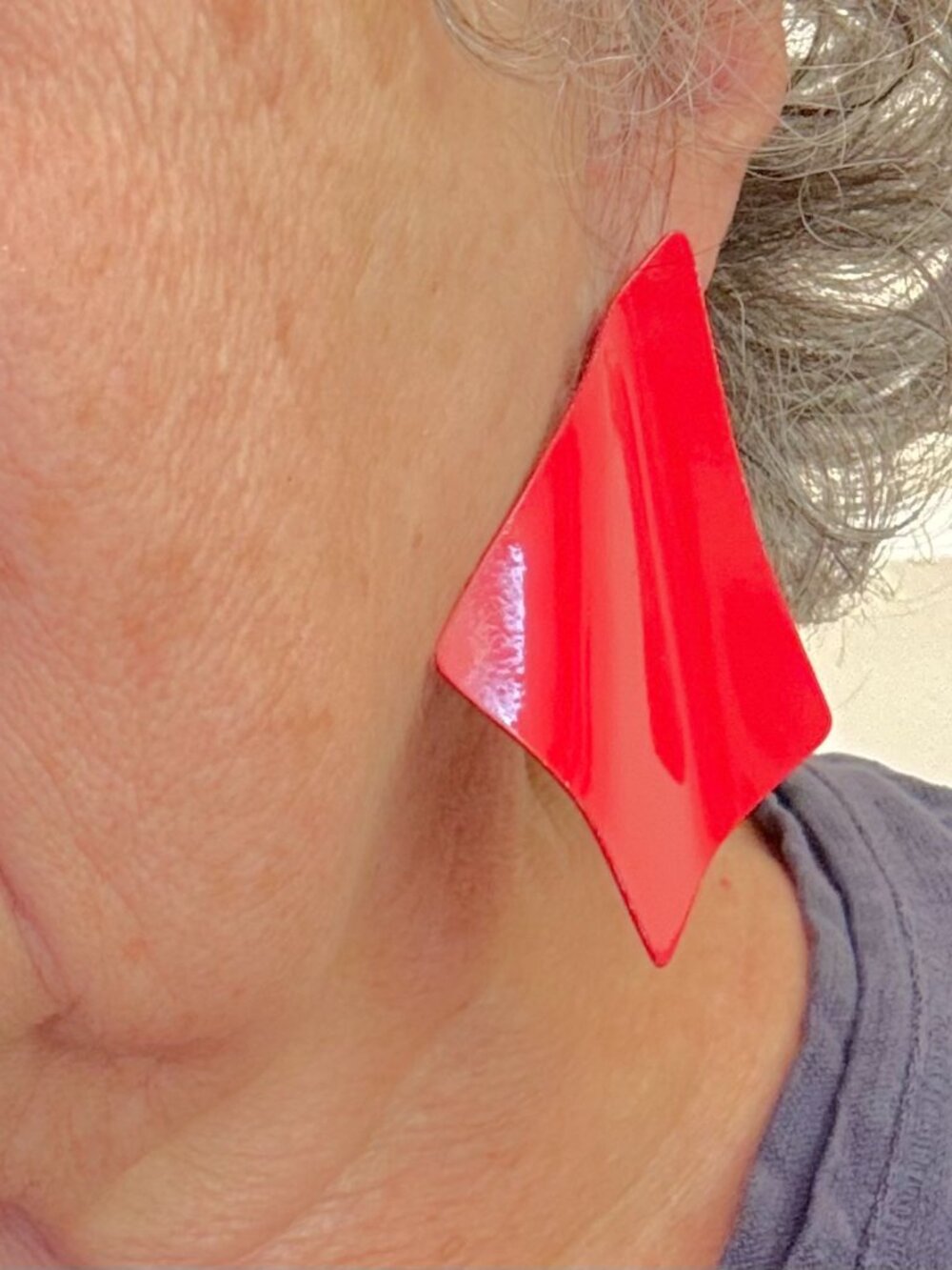 MCM Hot Red Clip on earrings
